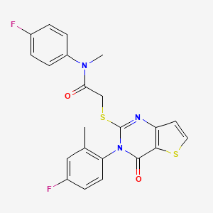 2-((3-(4-fluoro-2-methylphenyl)-4-oxo-3,4-dihydrothieno[3,2-d]pyrimidin-2-yl)thio)-N-(4-fluorophenyl)-N-methylacetamide