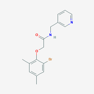 2-(2-bromo-4,6-dimethylphenoxy)-N-(pyridin-3-ylmethyl)acetamide