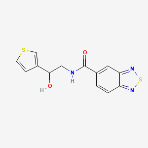 molecular formula C13H11N3O2S2 B2507172 N-(2-hydroxy-2-(thiophen-3-yl)ethyl)benzo[c][1,2,5]thiadiazole-5-carboxamide CAS No. 1251545-01-3