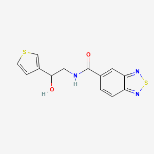 molecular formula C13H11N3O2S2 B2507172 N-[2-hydroxy-2-(thiophène-3-yl)éthyl]-2,1,3-benzothiadiazole-5-carboxamide CAS No. 1251545-01-3