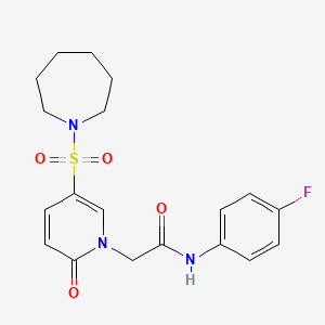2-[5-(azepan-1-ylsulfonyl)-2-oxopyridin-1(2H)-yl]-N-(4-fluorophenyl)acetamide
