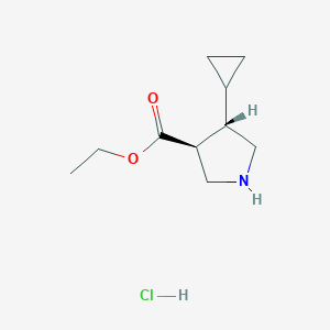 Ethyl trans-4-cyclopropylpyrrolidine-3-carboxylate hydrochloride