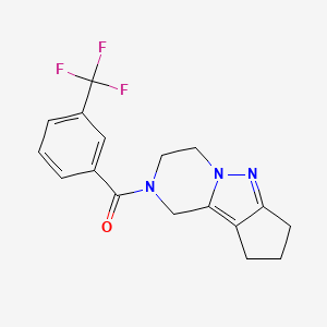 (3,4,8,9-tetrahydro-1H-cyclopenta[3,4]pyrazolo[1,5-a]pyrazin-2(7H)-yl)(3-(trifluoromethyl)phenyl)methanone