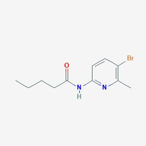 molecular formula C11H15BrN2O B250719 N-(5-bromo-6-methylpyridin-2-yl)pentanamide 