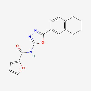 molecular formula C17H15N3O3 B2507191 N-(5-(5,6,7,8-tetrahydronaphthalen-2-yl)-1,3,4-oxadiazol-2-yl)furan-2-carboxamide CAS No. 851095-78-8