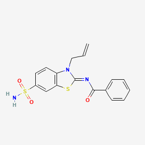 (Z)-N-(3-allyl-6-sulfamoylbenzo[d]thiazol-2(3H)-ylidene)benzamide