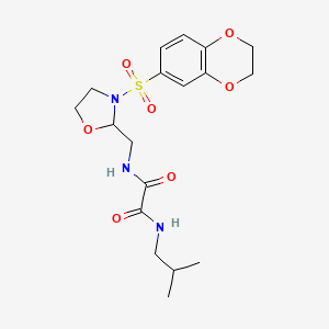 N1-((3-((2,3-dihydrobenzo[b][1,4]dioxin-6-yl)sulfonyl)oxazolidin-2-yl)methyl)-N2-isobutyloxalamide