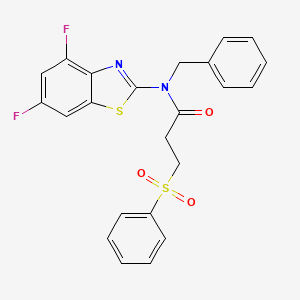 N-benzyl-N-(4,6-difluorobenzo[d]thiazol-2-yl)-3-(phenylsulfonyl)propanamide