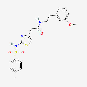 N-(3-methoxyphenethyl)-2-(2-(4-methylphenylsulfonamido)thiazol-4-yl)acetamide
