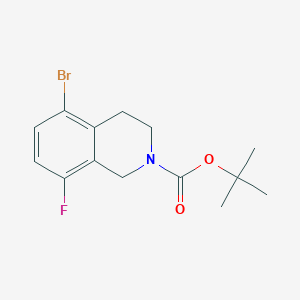 Tert-butyl 5-bromo-8-fluoro-3,4-dihydro-1H-isoquinoline-2-carboxylate