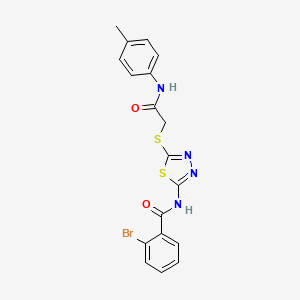 2-bromo-N-(5-((2-oxo-2-(p-tolylamino)ethyl)thio)-1,3,4-thiadiazol-2-yl)benzamide