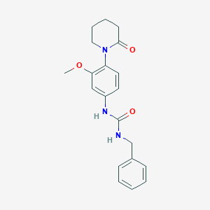 1-Benzyl-3-(3-methoxy-4-(2-oxopiperidin-1-yl)phenyl)urea