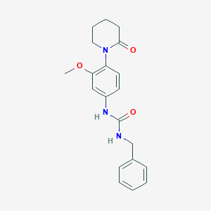 molecular formula C20H23N3O3 B2507233 1-Benzyl-3-(3-methoxy-4-(2-oxopiperidin-1-yl)phenyl)urea CAS No. 1206986-06-2