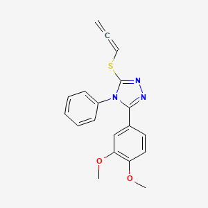 3-(3,4-dimethoxyphenyl)-4-phenyl-5-(propa-1,2-dien-1-ylthio)-4H-1,2,4-triazole