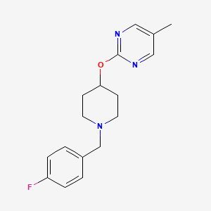 2-[1-[(4-Fluorophenyl)methyl]piperidin-4-yl]oxy-5-methylpyrimidine