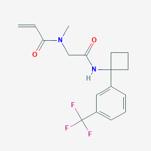 N-Methyl-N-[2-oxo-2-[[1-[3-(trifluoromethyl)phenyl]cyclobutyl]amino]ethyl]prop-2-enamide
