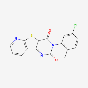 5-(5-Chloro-2-methylphenyl)-8-thia-3,5,10-triazatricyclo[7.4.0.0^{2,7}]trideca-1(9),2(7),10,12-tetraene-4,6-dione