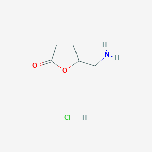 molecular formula C5H10ClNO2 B2507257 5-(Aminomethyl)oxolan-2-one hydrochloride CAS No. 203196-68-3