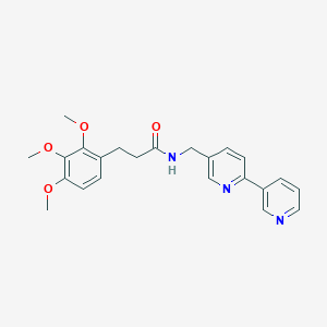 molecular formula C23H25N3O4 B2507271 N-([2,3'-bipyridin]-5-ylmethyl)-3-(2,3,4-trimethoxyphenyl)propanamide CAS No. 2034208-92-7