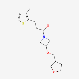 3-(3-Methylthiophen-2-yl)-1-(3-((tetrahydrofuran-3-yl)methoxy)azetidin-1-yl)propan-1-one