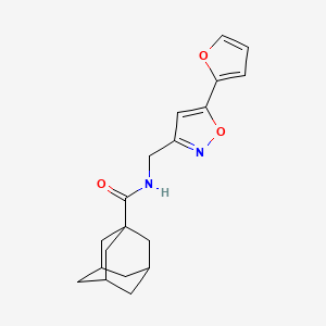 molecular formula C19H22N2O3 B2507277 (3r,5r,7r)-N-((5-(呋喃-2-基)异恶唑-3-基)甲基)金刚烷-1-甲酰胺 CAS No. 1105203-85-7