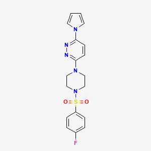 3-(4-((4-fluorophenyl)sulfonyl)piperazin-1-yl)-6-(1H-pyrrol-1-yl)pyridazine