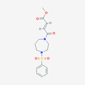 Methyl (E)-4-[4-(benzenesulfonyl)-1,4-diazepan-1-yl]-4-oxobut-2-enoate