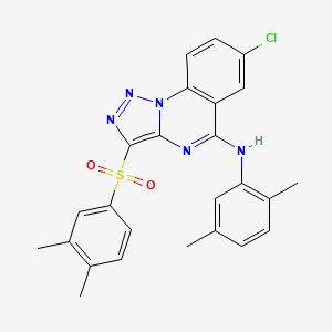 7-chloro-N-(2,5-dimethylphenyl)-3-[(3,4-dimethylphenyl)sulfonyl][1,2,3]triazolo[1,5-a]quinazolin-5-amine