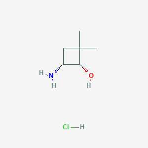 molecular formula C6H14ClNO B2507306 (1S,4R)-4-Amino-2,2-diméthylcyclobutan-1-ol ; chlorhydrate CAS No. 2287238-87-1