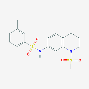 molecular formula C17H20N2O4S2 B2507309 3-methyl-N-(1-methylsulfonyl-3,4-dihydro-2H-quinolin-7-yl)benzenesulfonamide CAS No. 946293-25-0