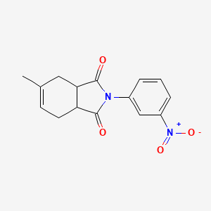 molecular formula C15H14N2O4 B2507311 5-methyl-2-(3-nitrophenyl)-3a,4,7,7a-tetrahydro-1H-isoindole-1,3(2H)-dione CAS No. 418804-45-2