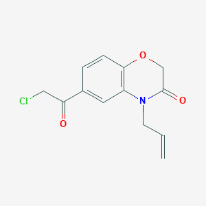 molecular formula C13H12ClNO3 B2507313 6-(2-chloroacetyl)-4-(prop-2-en-1-yl)-3,4-dihydro-2H-1,4-benzoxazin-3-one CAS No. 927965-68-2