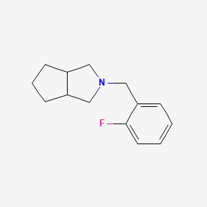 molecular formula C14H18FN B2507321 2-[(2-Fluorophenyl)methyl]-3,3a,4,5,6,6a-hexahydro-1H-cyclopenta[c]pyrrole CAS No. 2327338-98-5