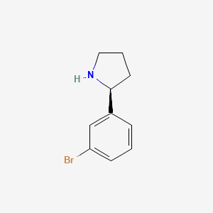 molecular formula C10H12BrN B2507323 (2S)-2-(3-溴苯基)吡咯烷 CAS No. 1217694-15-9