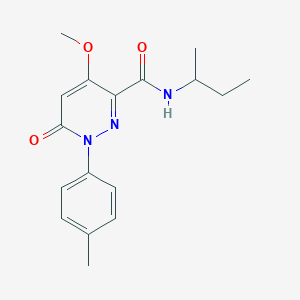 molecular formula C17H21N3O3 B2507326 N-(sec-butyl)-4-methoxy-6-oxo-1-(p-tolyl)-1,6-dihydropyridazine-3-carboxamide CAS No. 921580-13-4