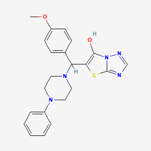 5-((4-Methoxyphenyl)(4-phenylpiperazin-1-yl)methyl)thiazolo[3,2-b][1,2,4]triazol-6-ol