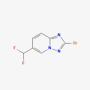 molecular formula C7H4BrF2N3 B2507340 2-Bromo-6-(difluoromethyl)-[1,2,4]triazolo[1,5-a]pyridine CAS No. 2248342-75-6