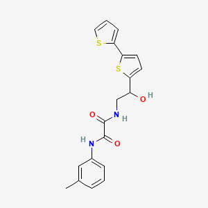 molecular formula C19H18N2O3S2 B2507345 N-(2-{[2,2'-联噻吩]-5-基}-2-羟乙基)-N'-(3-甲基苯基)乙二酰胺 CAS No. 2097901-15-8