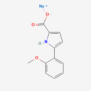 molecular formula C12H10NNaO3 B2507350 Sodium;5-(2-methoxyphenyl)-1H-pyrrole-2-carboxylate CAS No. 2413884-04-3