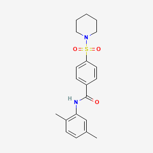 molecular formula C20H24N2O3S B2507358 N-(2,5-dimethylphenyl)-4-(piperidin-1-ylsulfonyl)benzamide CAS No. 392289-91-7