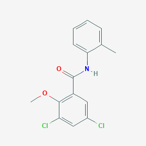 molecular formula C15H13Cl2NO2 B250736 3,5-dichloro-2-methoxy-N-(2-methylphenyl)benzamide 