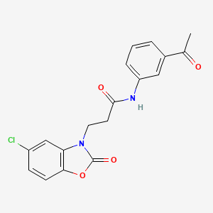 N-(3-acetylphenyl)-3-(5-chloro-2-oxo-1,3-benzoxazol-3-yl)propanamide