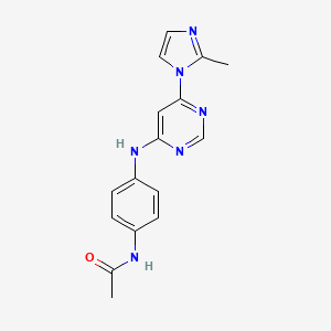 molecular formula C16H16N6O B2507371 N-(4-((6-(2-甲基-1H-咪唑-1-基)嘧啶-4-基)氨基)苯基)乙酰胺 CAS No. 2097934-38-6