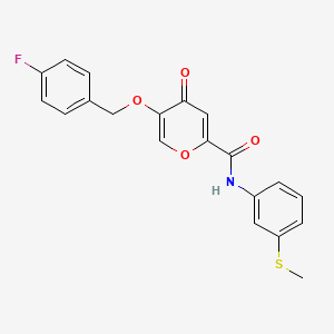 molecular formula C20H16FNO4S B2507385 5-((4-fluorobenzyl)oxy)-N-(3-(methylthio)phenyl)-4-oxo-4H-pyran-2-carboxamide CAS No. 1021060-75-2