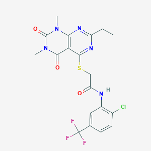 N-(2-chloro-5-(trifluoromethyl)phenyl)-2-((2-ethyl-6,8-dimethyl-5,7-dioxo-5,6,7,8-tetrahydropyrimido[4,5-d]pyrimidin-4-yl)thio)acetamide