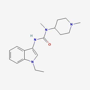 molecular formula C18H26N4O B2507391 3-(1-ethyl-1H-indol-3-yl)-1-methyl-1-(1-methylpiperidin-4-yl)urea CAS No. 922849-81-8