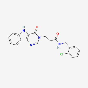 molecular formula C20H17ClN4O2 B2507401 N-(2-氯苄基)-3-(4-氧代-4,5-二氢-3H-嘧啶并[5,4-b]吲哚-3-基)丙酰胺 CAS No. 1105246-63-6