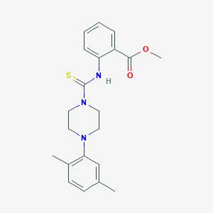 molecular formula C21H25N3O2S B2507405 Methyl 2-[[4-(2,5-dimethylphenyl)piperazine-1-carbothioyl]amino]benzoate CAS No. 892269-52-2