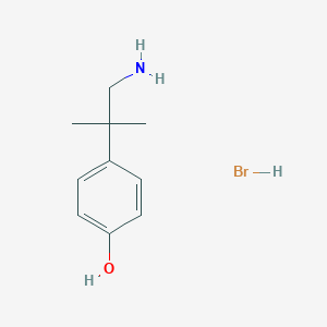 molecular formula C10H16BrNO B2507406 4-(1-Amino-2-methylpropan-2-yl)phenol;hydrobromide CAS No. 2411195-92-9