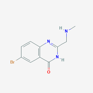 molecular formula C10H10BrN3O B2507431 6-溴-2-((甲基氨基)甲基)喹唑啉-4(3H)-酮 CAS No. 1144466-66-9